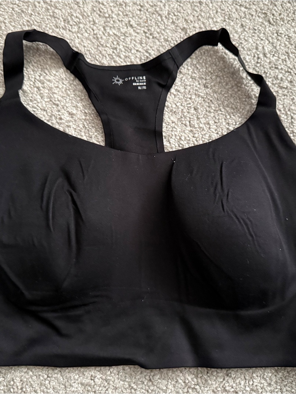 aerie Black Wireless Racerback Bralette